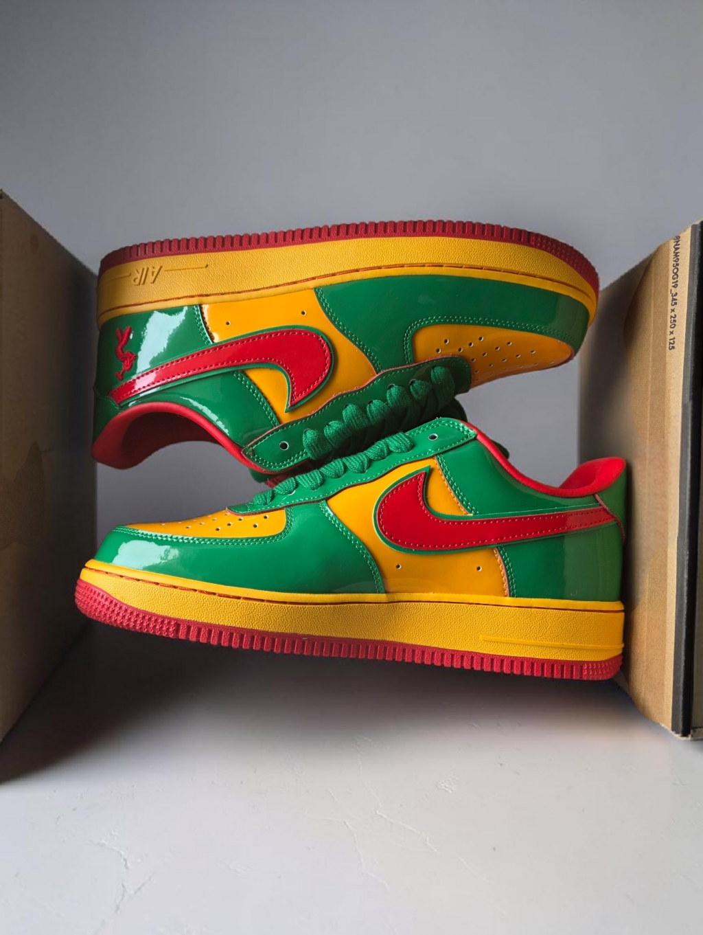 Nike Green, Yellow & Red Low-Top Sneakers